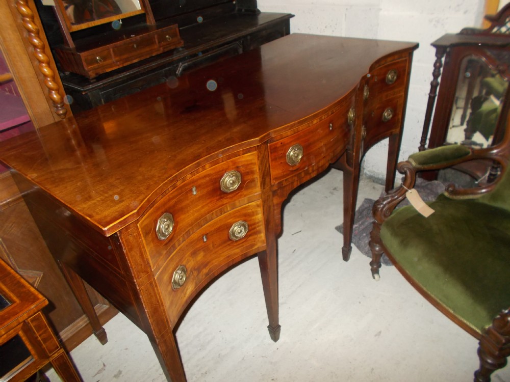 19th century inlaid mahogany sideboard