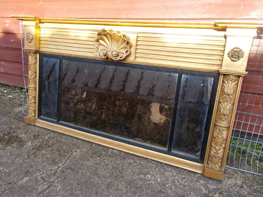 19th century gilt overmantel mirror