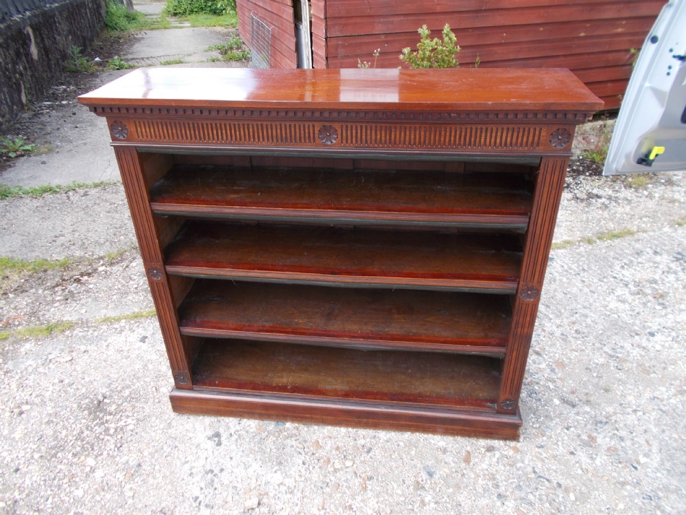 Late Victorian open front bookcase
