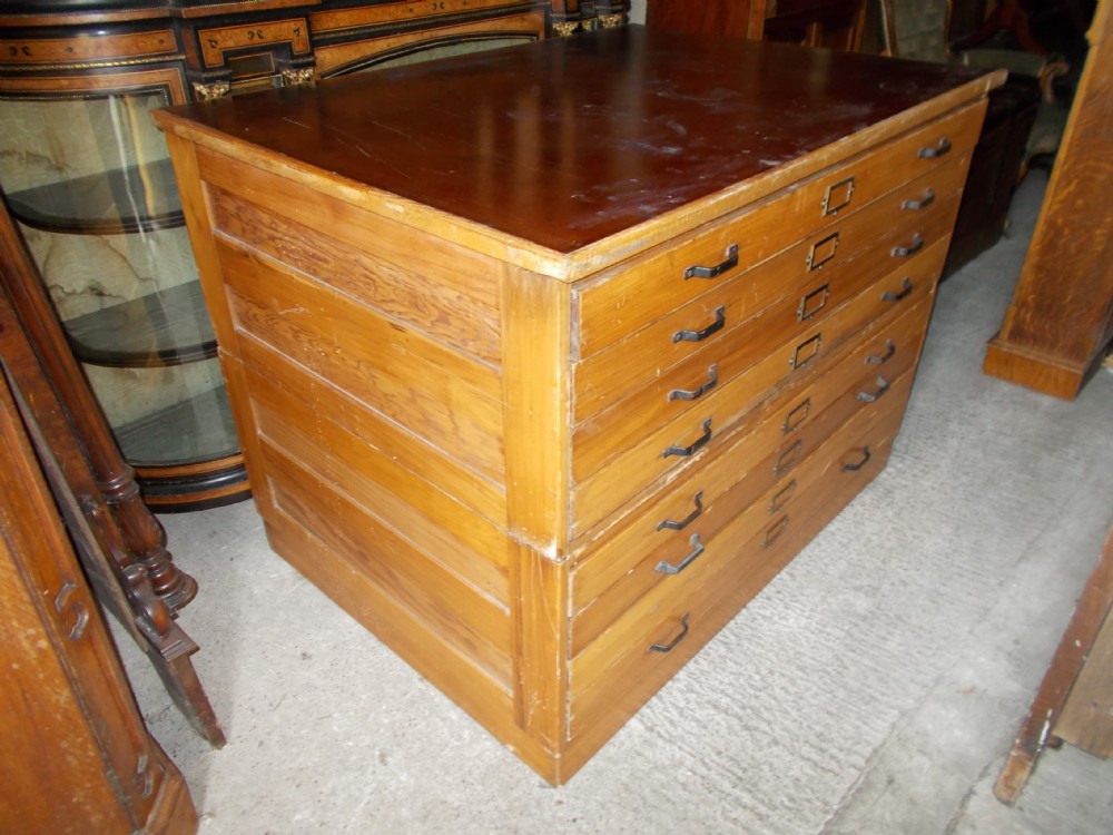 Early 20th century 8 drawer plan chest