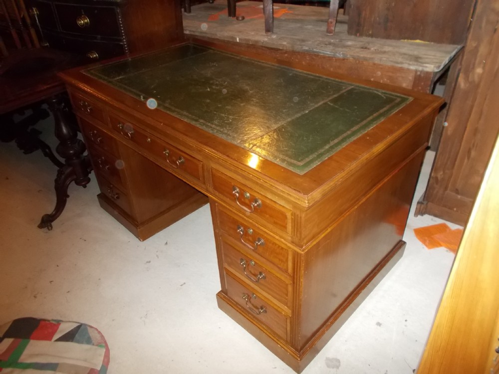 Early 20th century pedestal desk by Maples and Co.