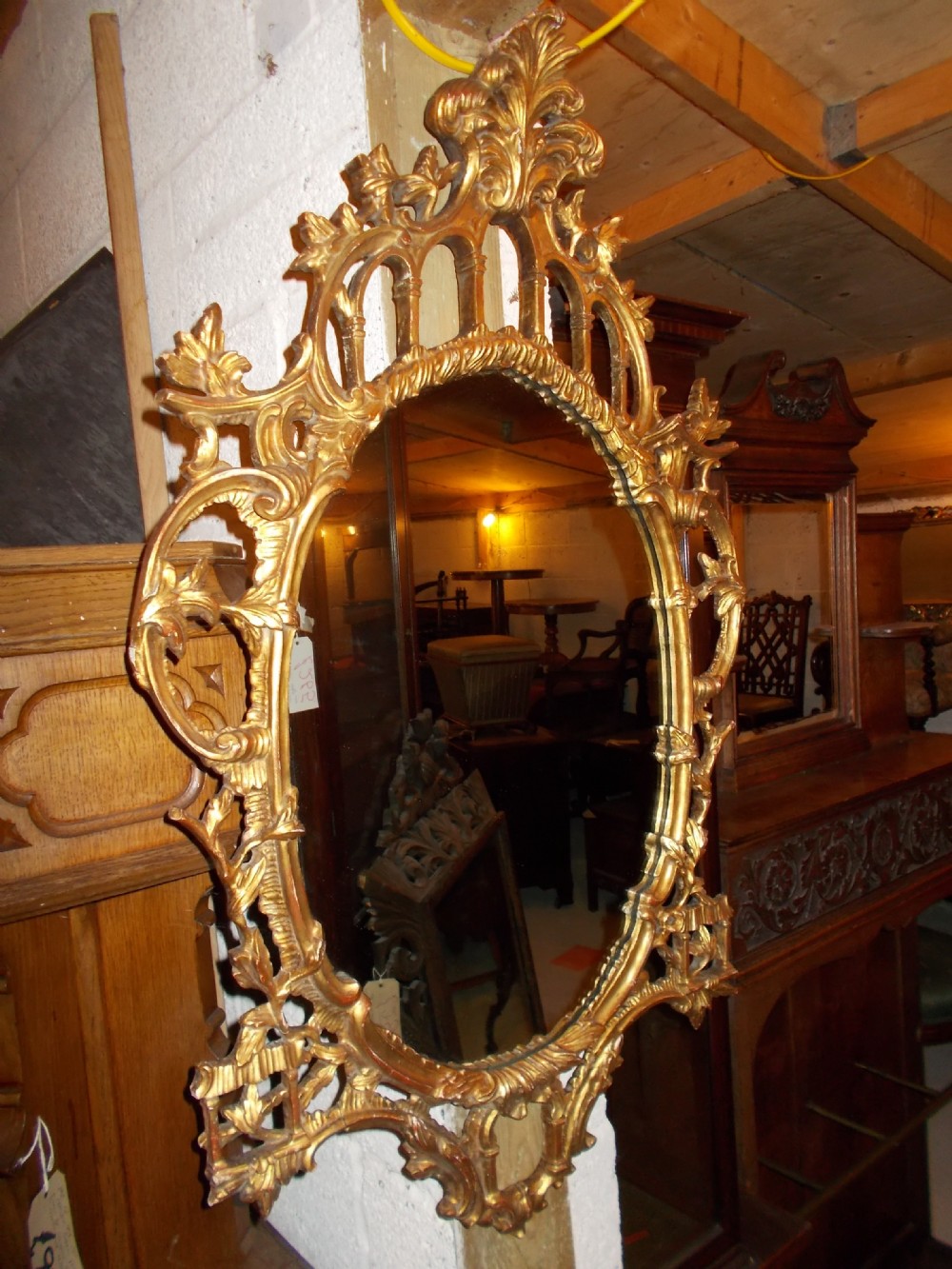  Carved giltwood wall mirror