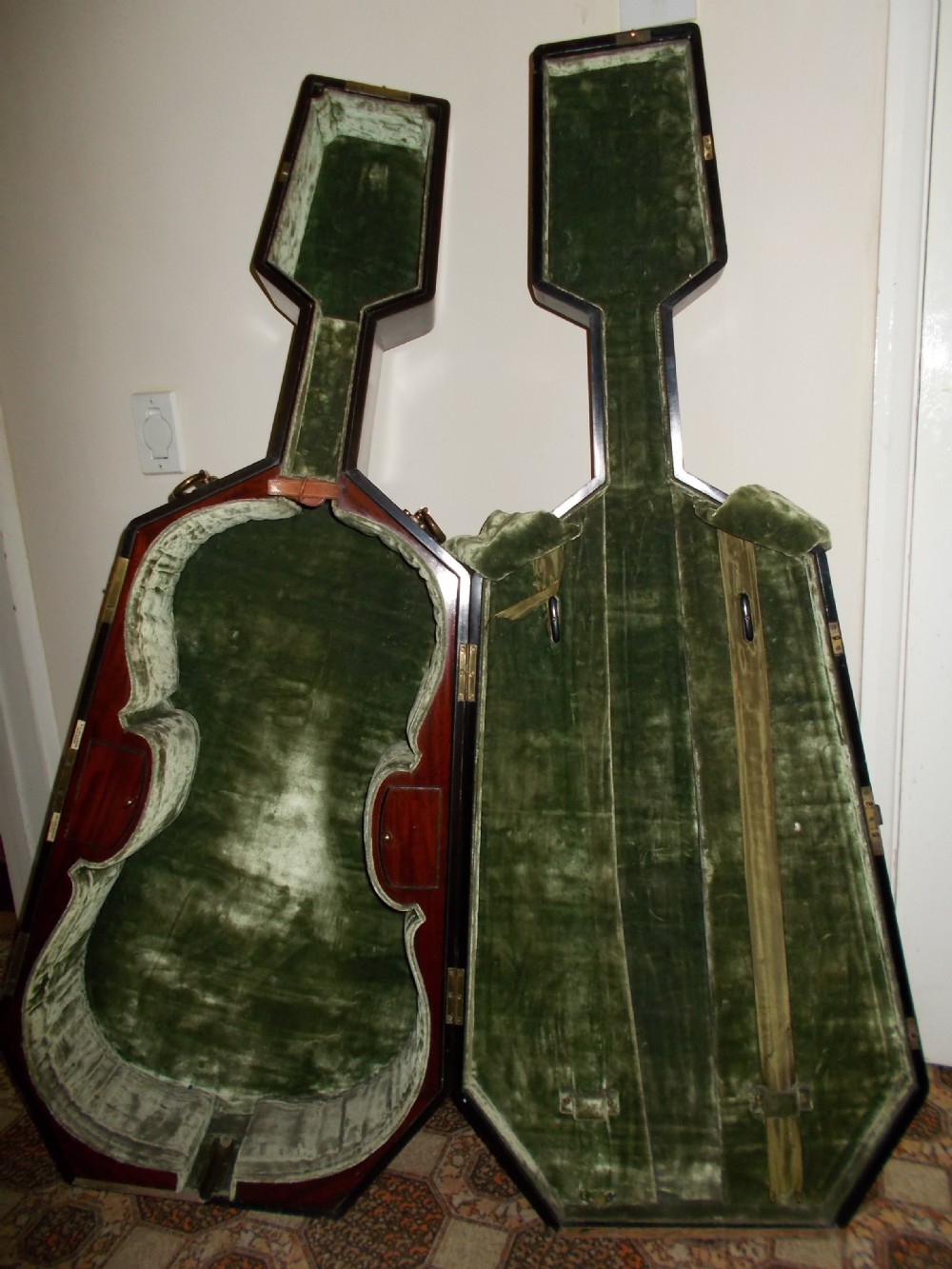 Good 19th century cello case by W.E.Hill