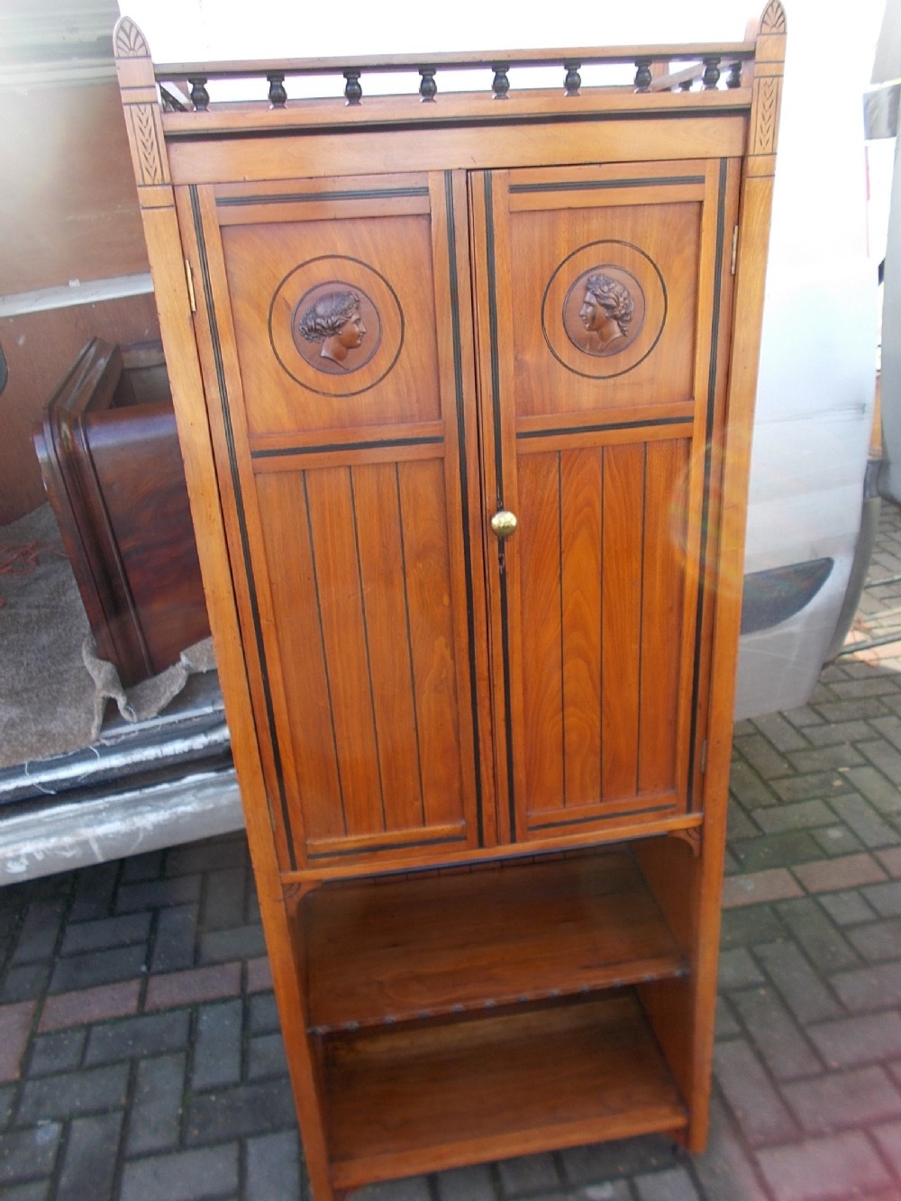 Late 19th century walnut side cabinet