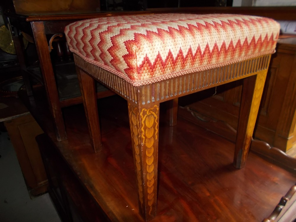 19th century inlaid stool