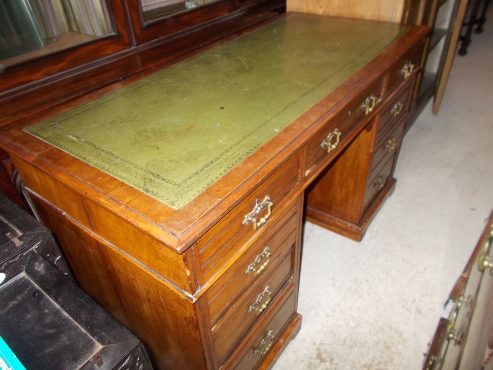 Late 19th century pedestal desk