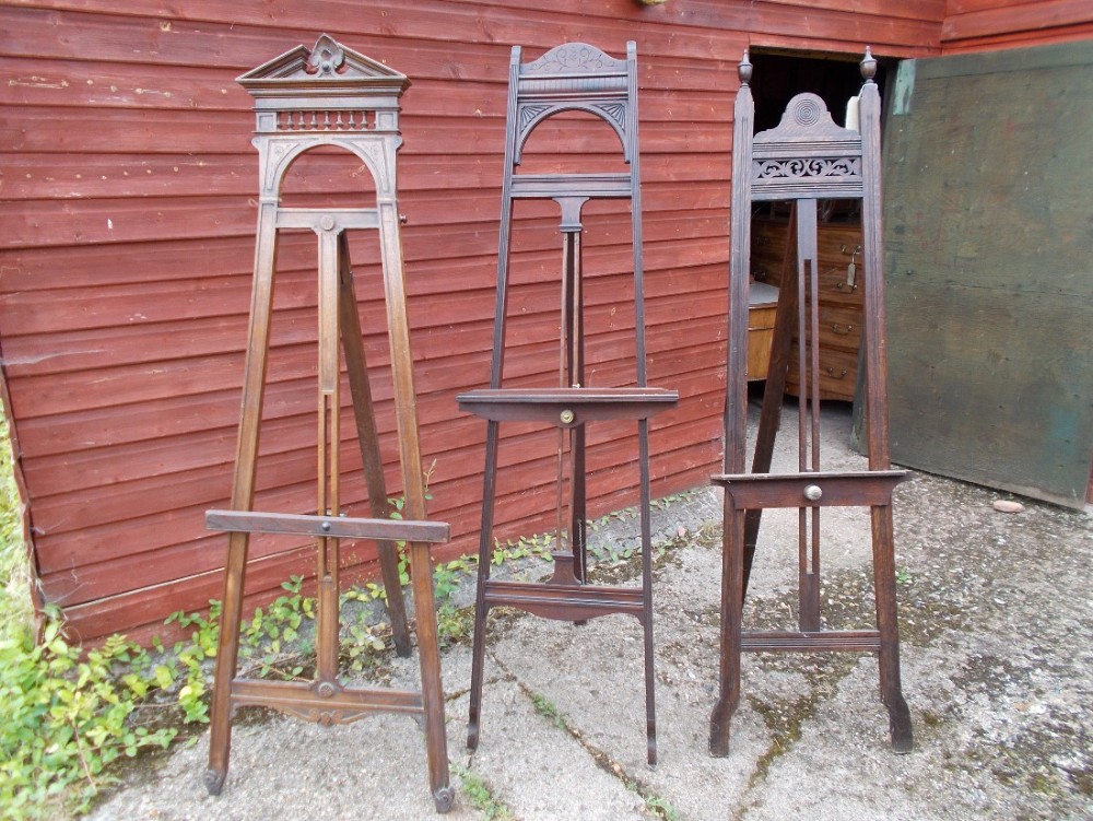  Edwardian display easels,adjustable height.