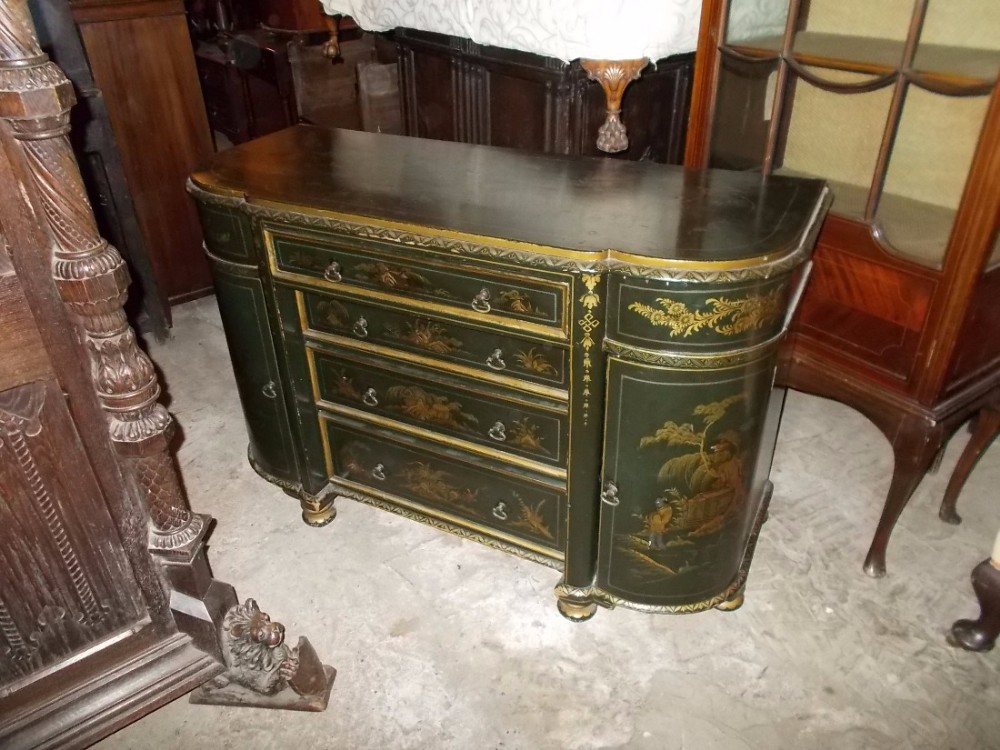 late 19th century decorative lacquered side cabinet