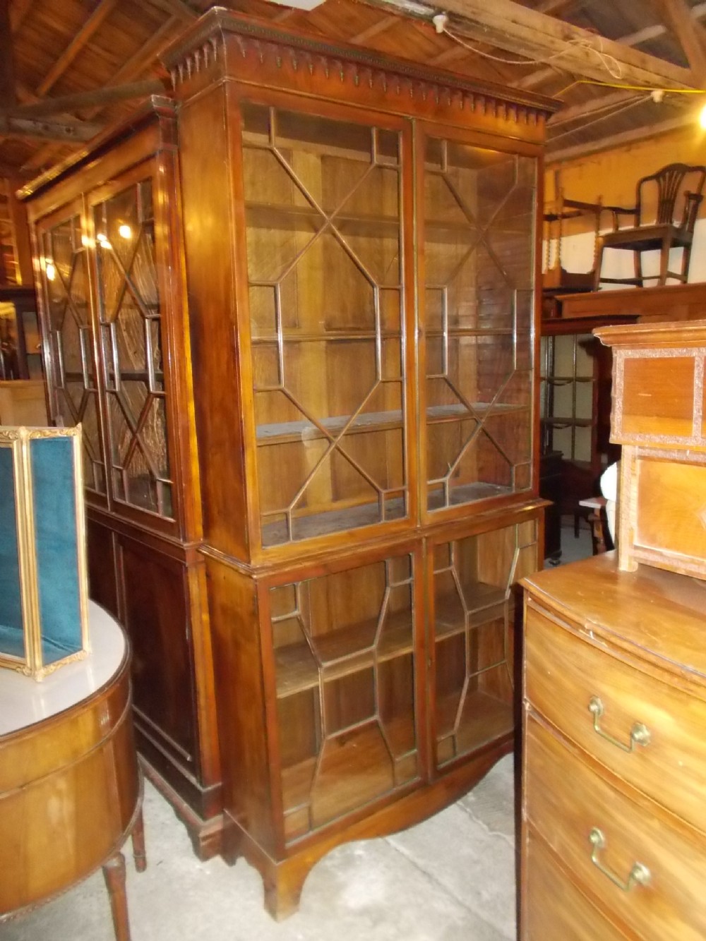 Edwardian mahogany display cabinet