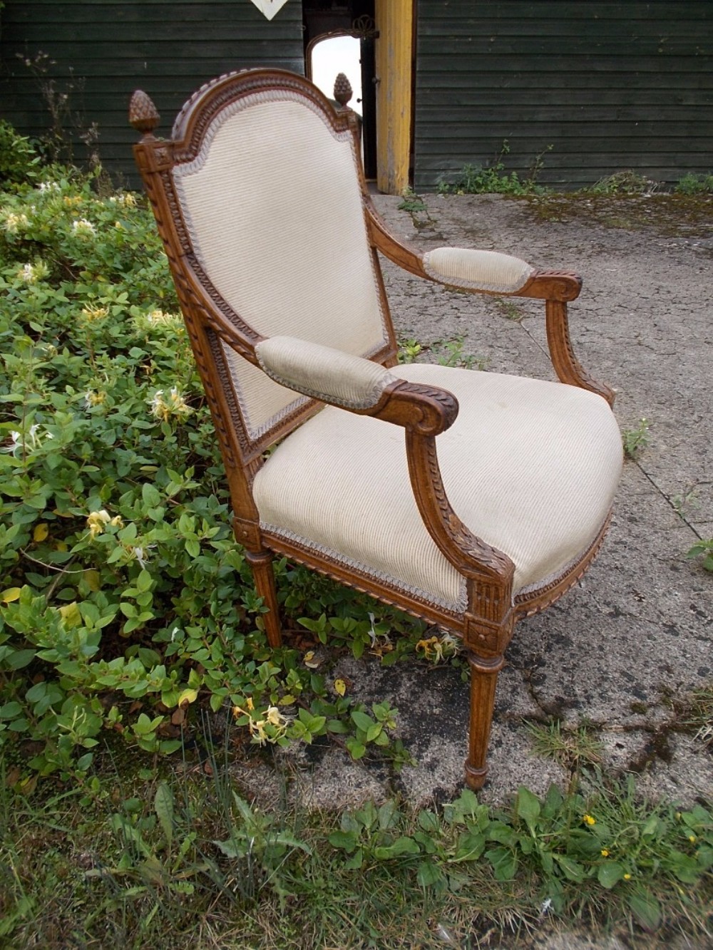 19th century carved armchair