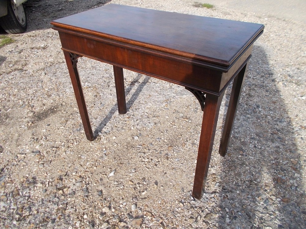 Late Georgian mahogany games side table