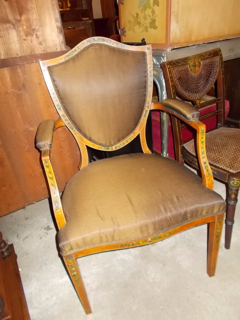 Early 20th century decorated desk chair