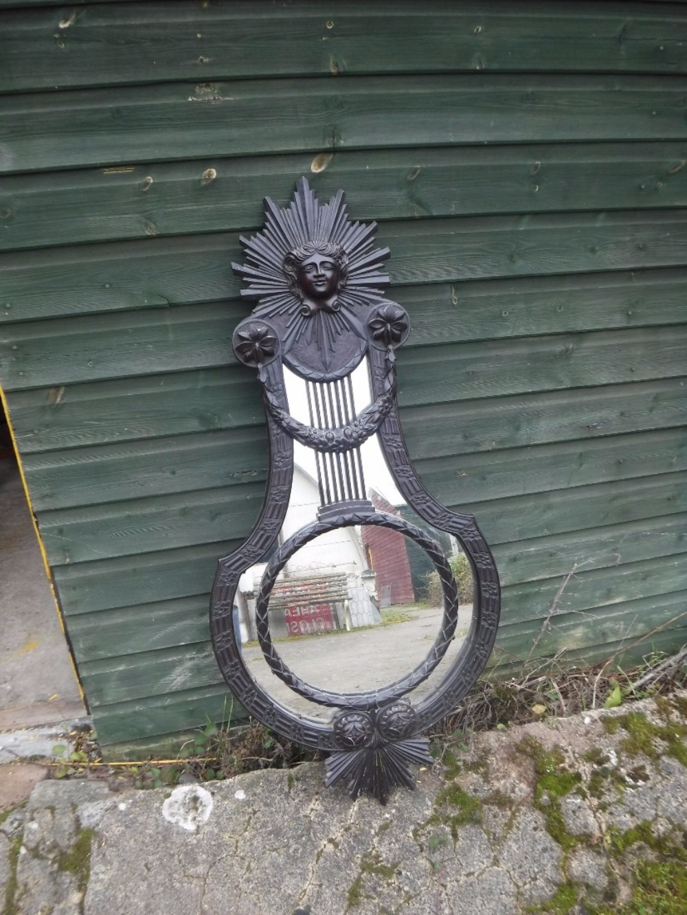 Late 19th century carved mahogany  wall mirror