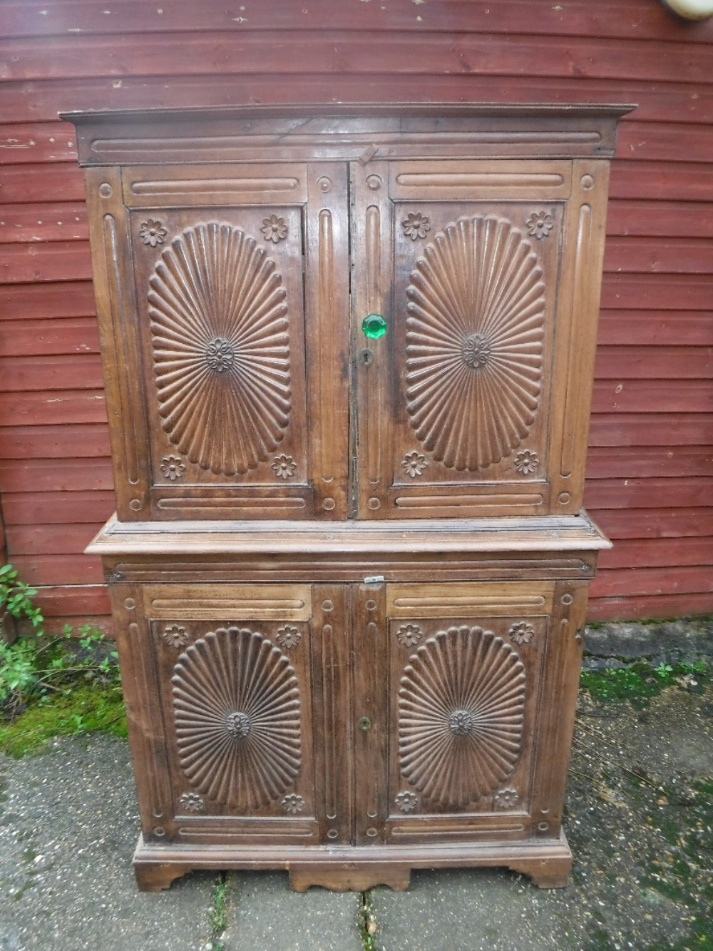 late 19th century Anglo Indian 2 part cupboard