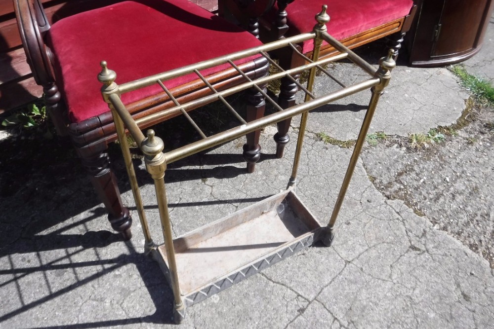 Late 19th century brass  stick stand