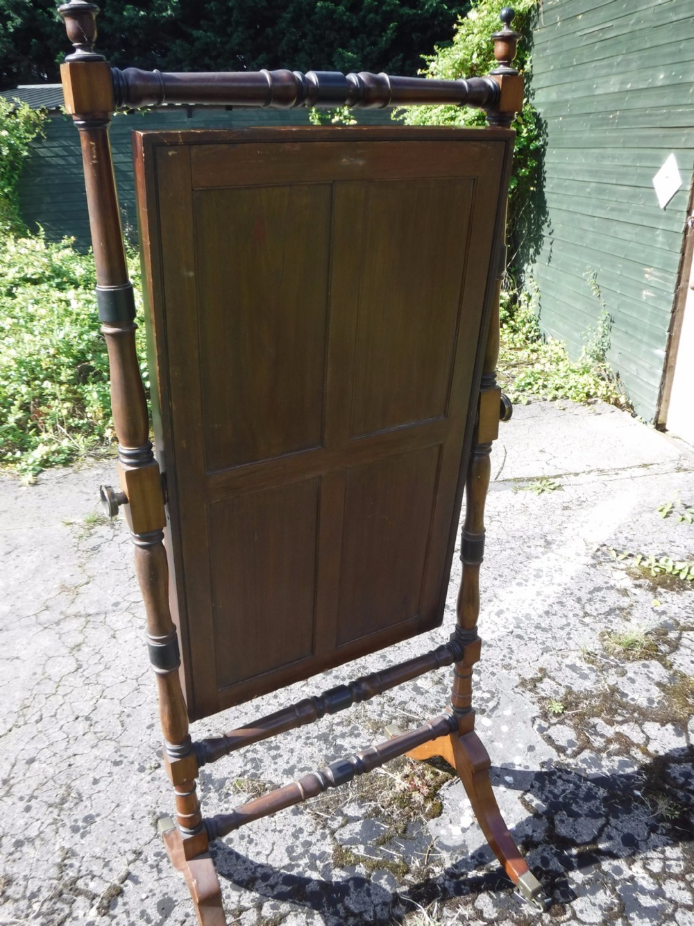 19th century mahogany cheval dressing mirror View IV