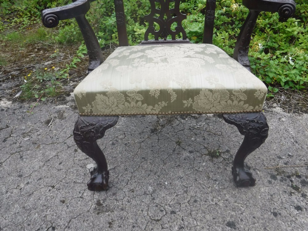 Good late 19th century carved desk armchair View IV