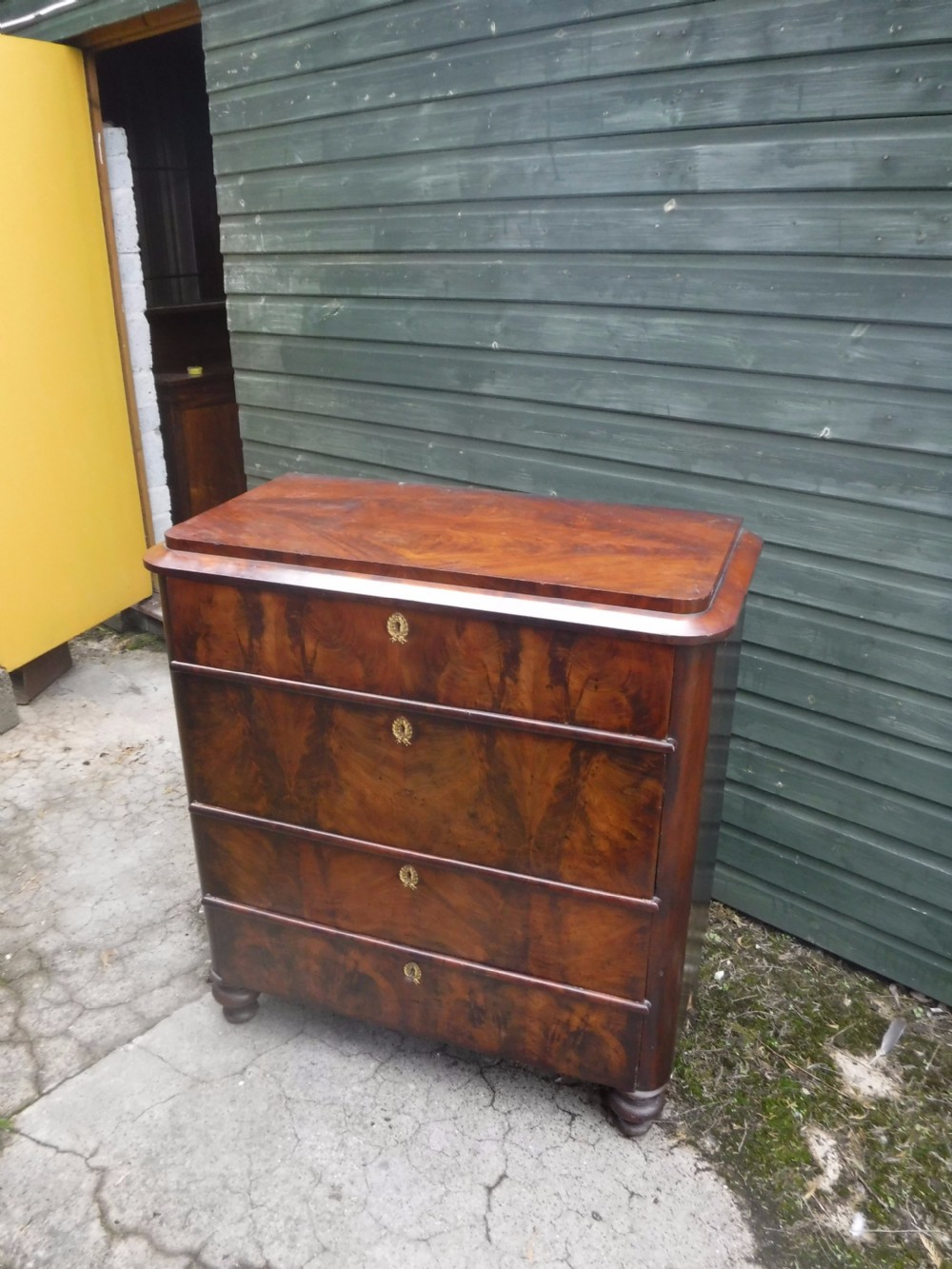 19th century mahogany 4 drawer chest of drawers View V