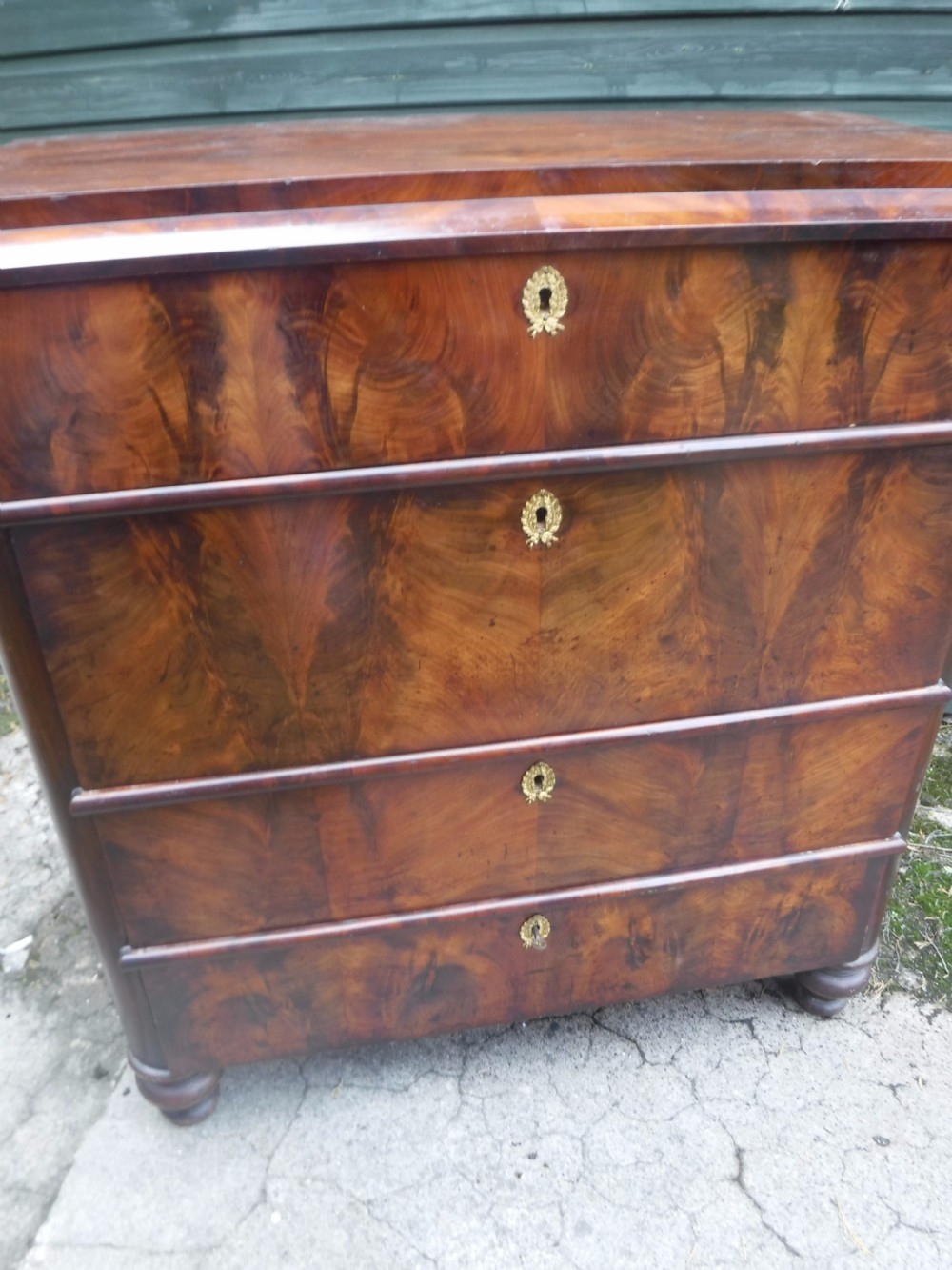 19th century mahogany 4 drawer chest of drawers View VI