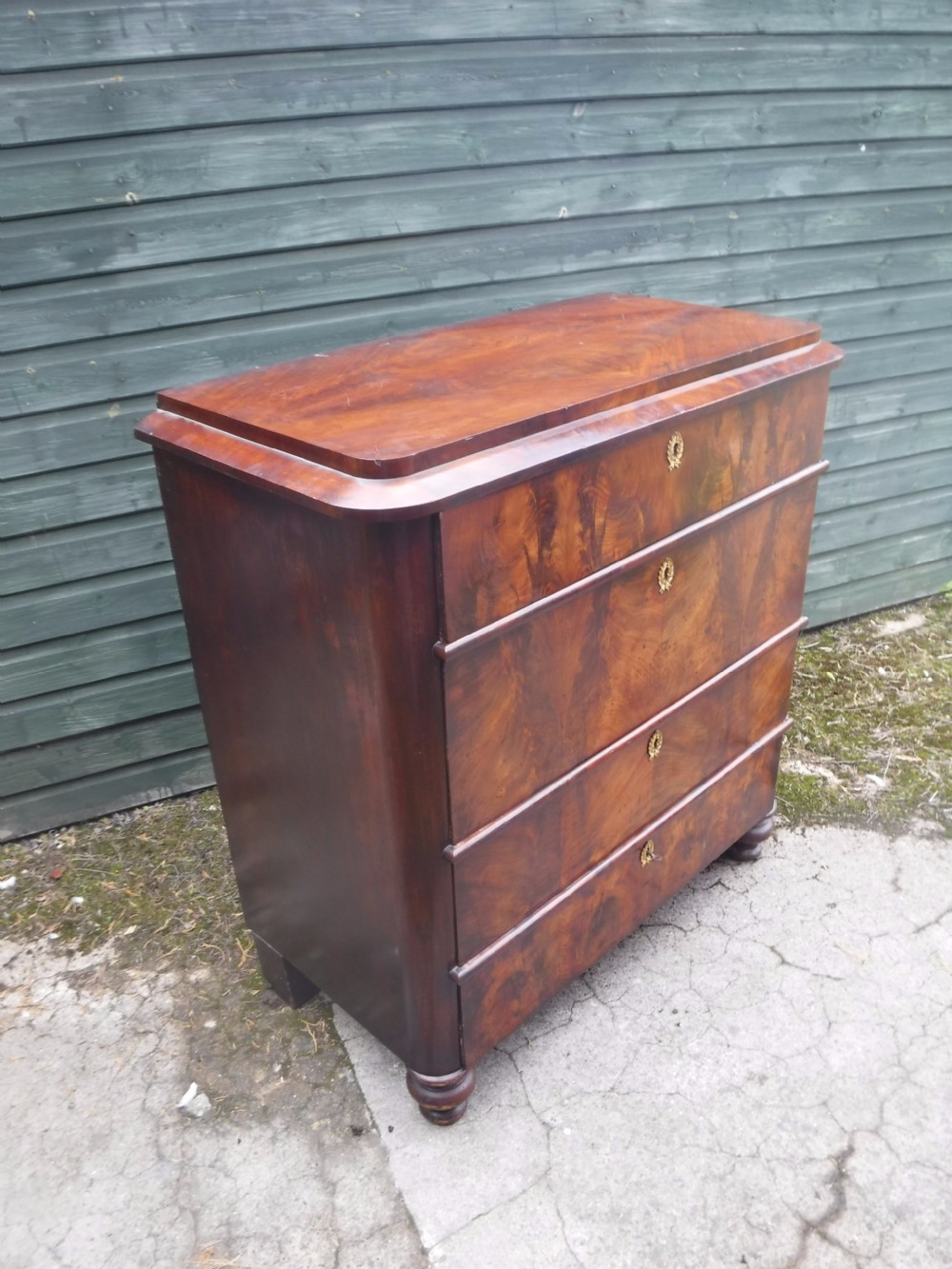 19th century mahogany 4 drawer chest of drawers View IX