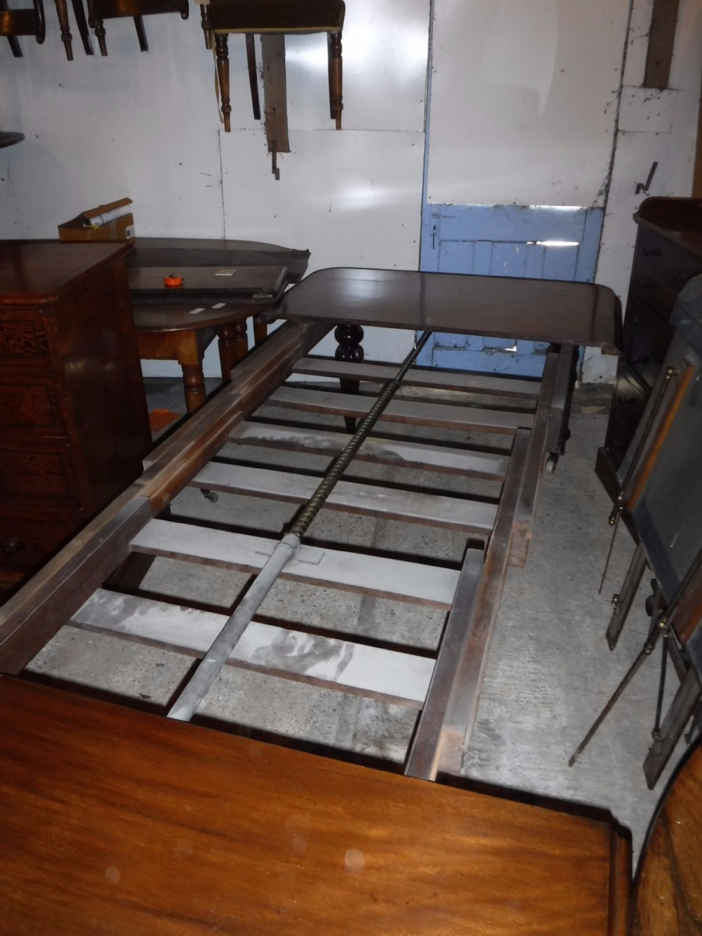 Mid 19th century mahogany extending table.Extends to 10 foot View V