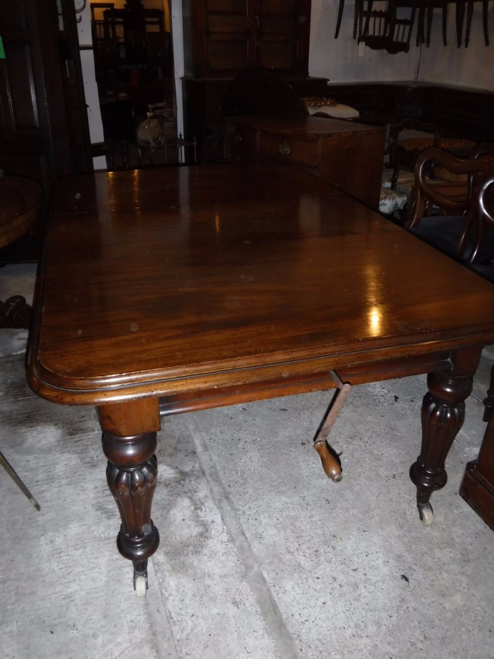 Mid 19th century mahogany extending table.Extends to 10 foot View IX
