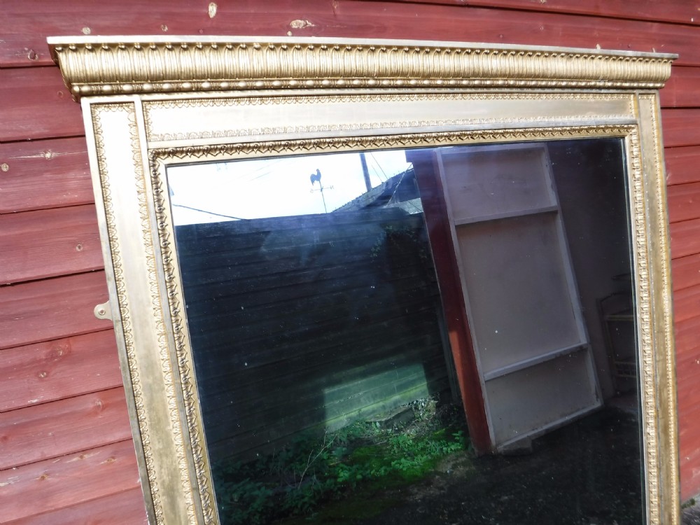 Good sized 19th century gilt frame hall mirror View II