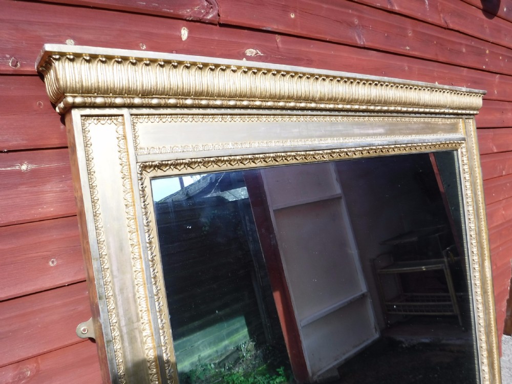 Good sized 19th century gilt frame hall mirror View IV