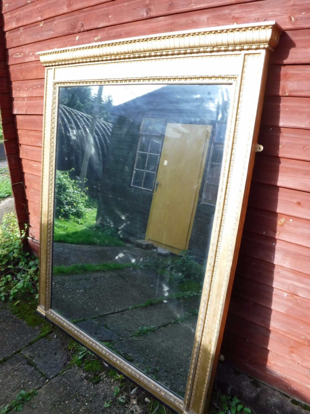 Good sized 19th century gilt frame hall mirror View VI