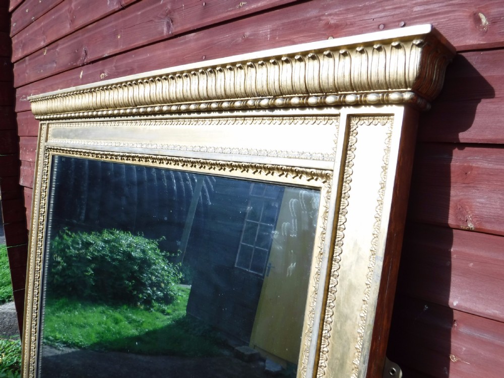 Good sized 19th century gilt frame hall mirror View VII