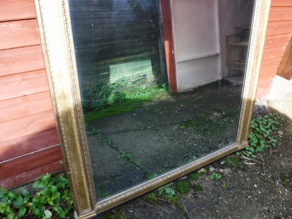 Good sized 19th century gilt frame hall mirror View X
