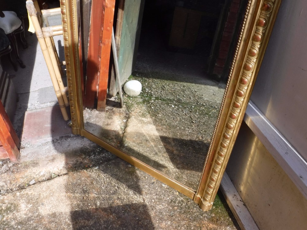 Late 19th century gilded hall mirror. View V