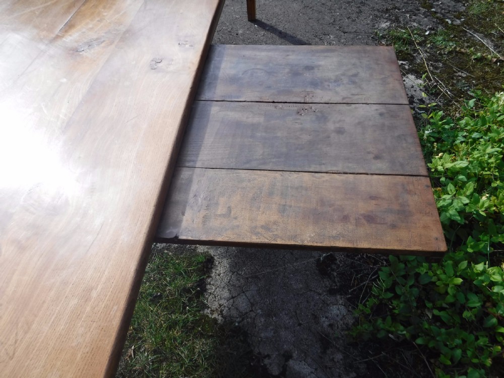  10 foot Farmhouse  dining table with a good bench and pull out slide View VIII