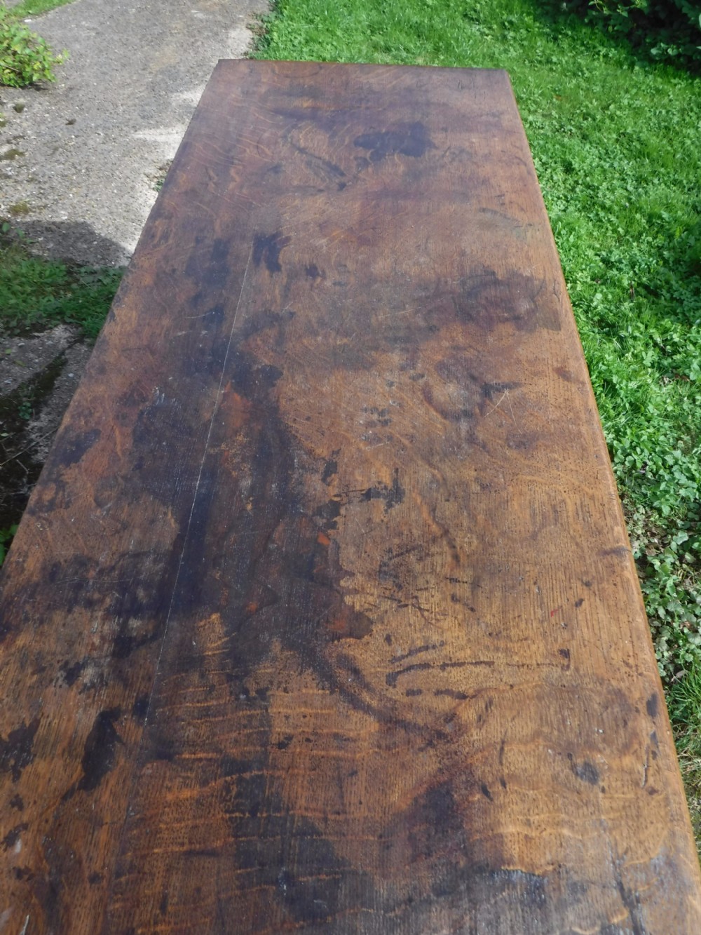 Useful early Victorian oak country house dresser base View VIII