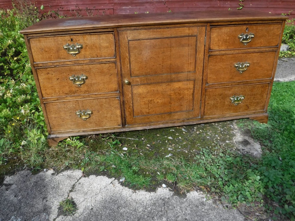 Useful early Victorian oak country house dresser base