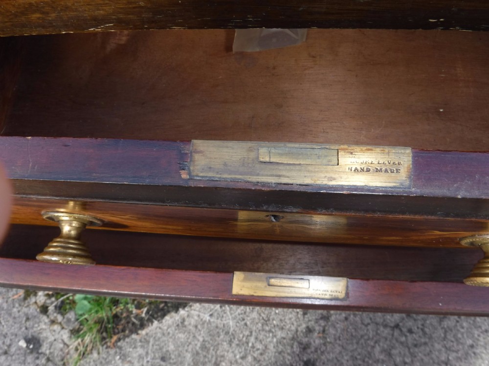 Good Edwardian  inlaid rosewood and mahogany writing bureau View VII