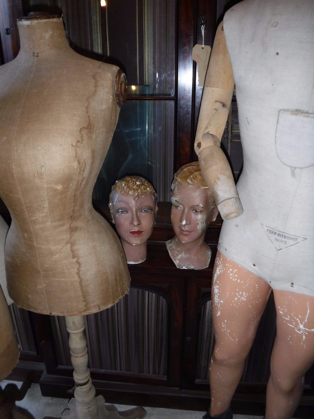 7 early 20th century mannequins plus 2 heads View V