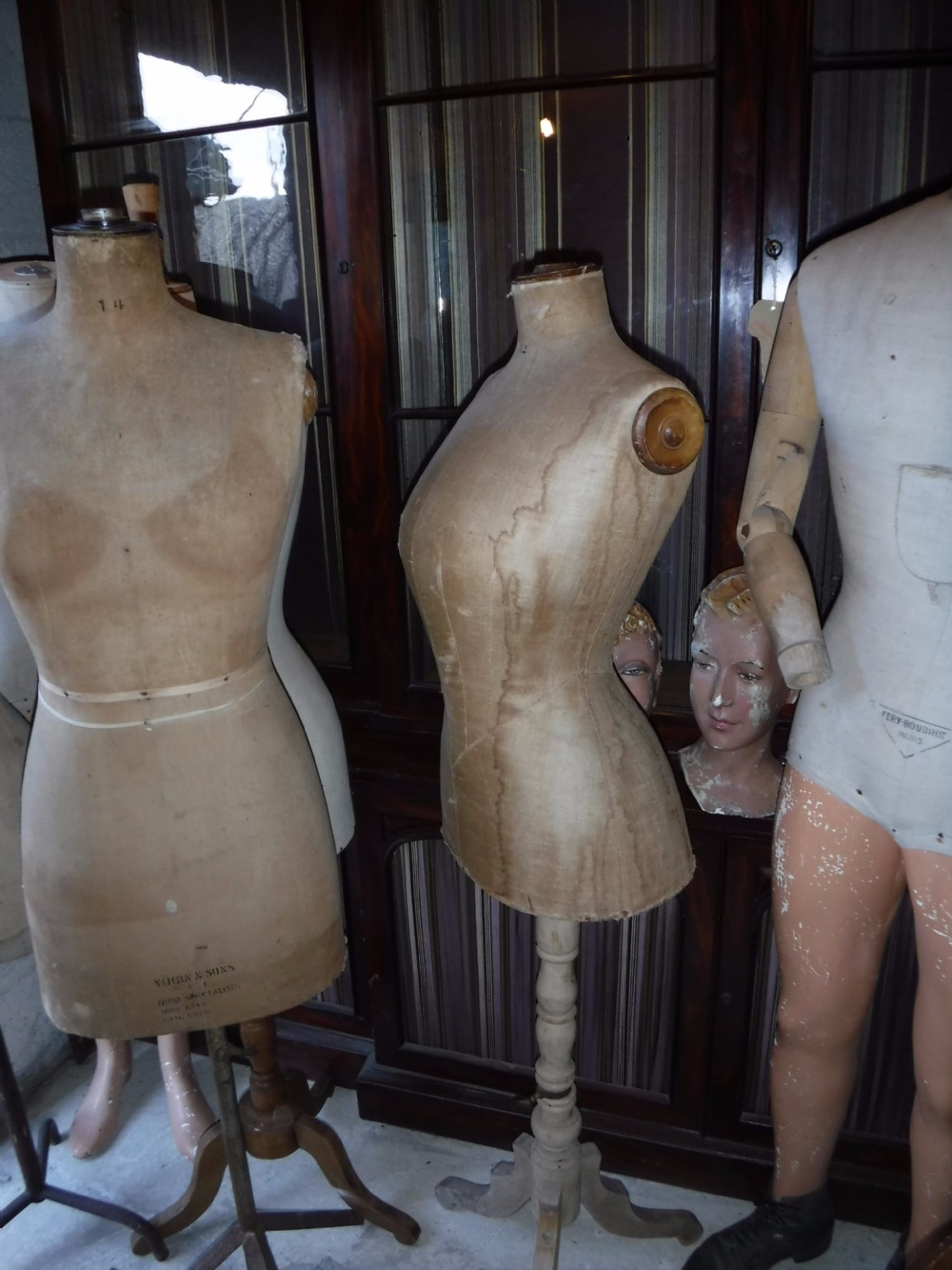7 early 20th century mannequins plus 2 heads View VI