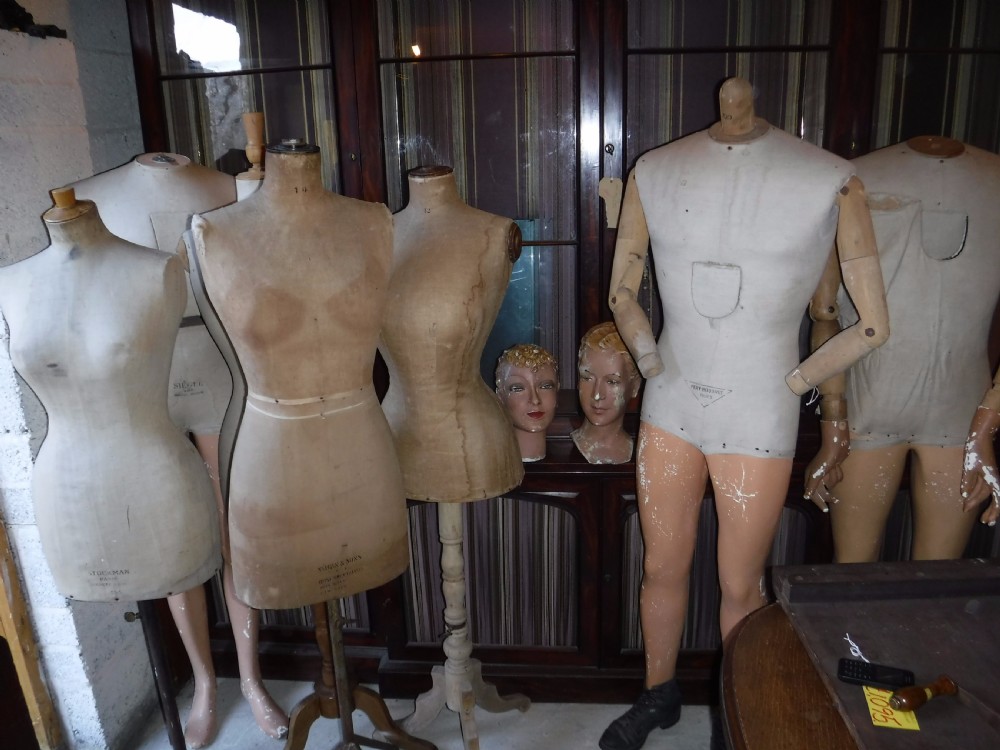 7 early 20th century mannequins plus 2 heads View VII