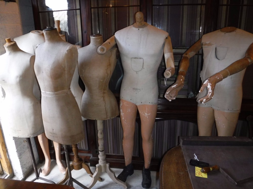 7 early 20th century mannequins plus 2 heads View IX