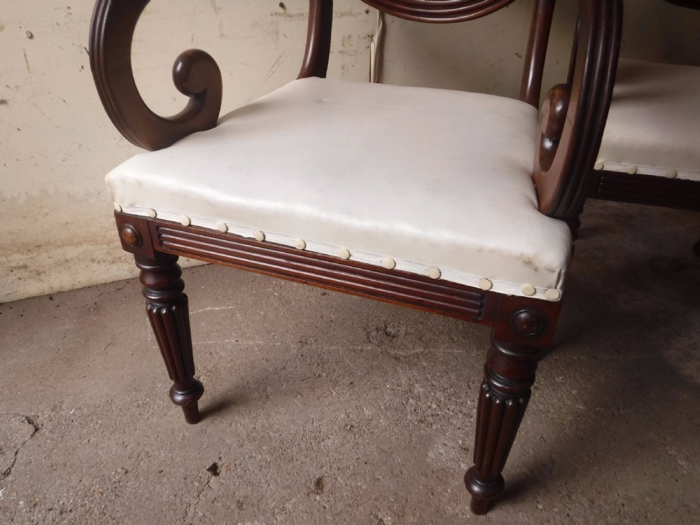 Pair of Regency mahogany armchairs View IV