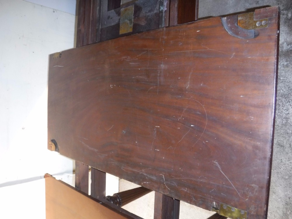 Early 19th century  extending campaign dining table View VI