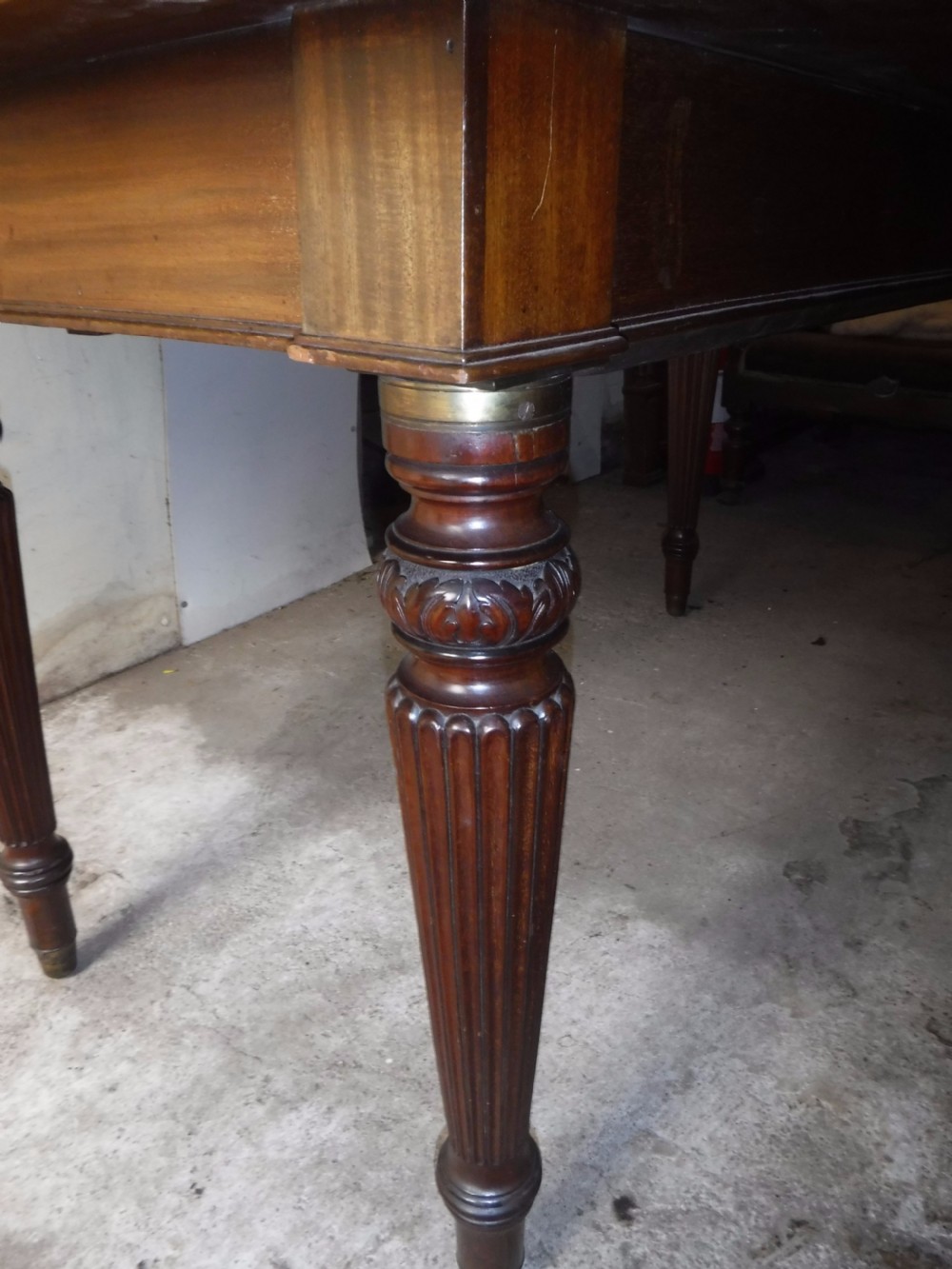 Early 19th century  extending campaign dining table View VII