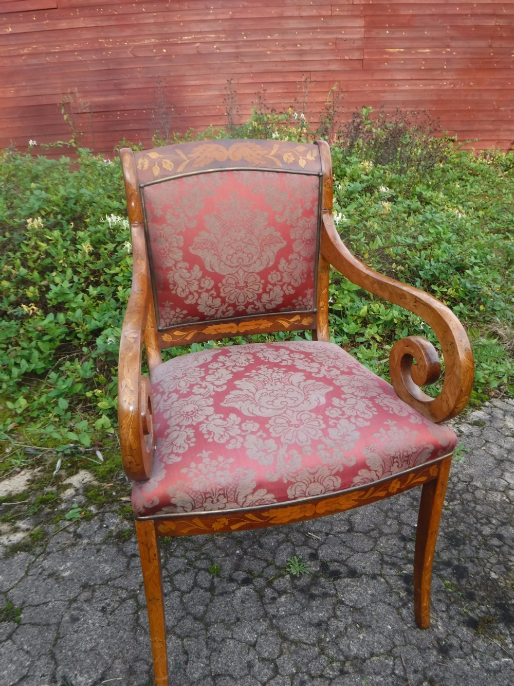 Early 20th century Dutch marquetry armchair View IV
