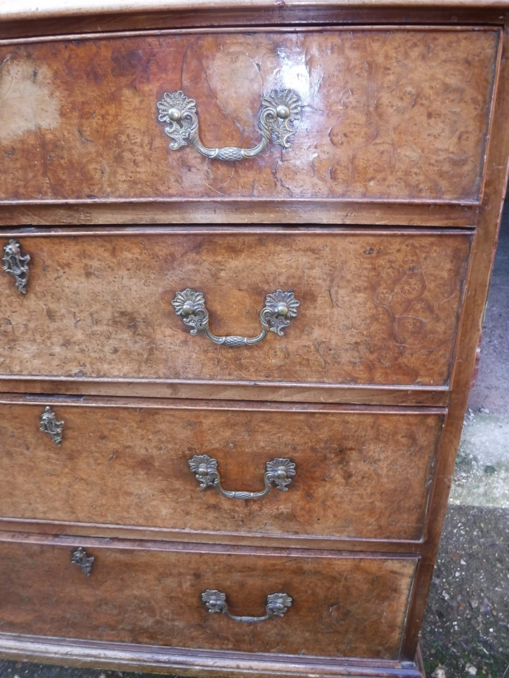  18th century chest of 4 long drawers View IV