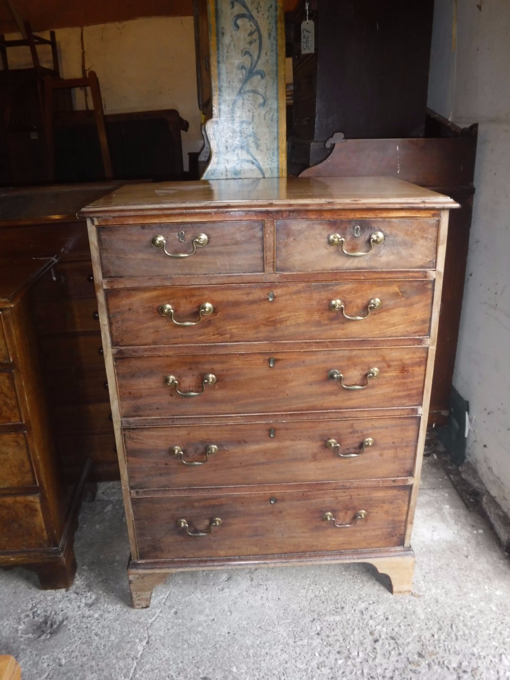 Practical Georgian mahogany chest[under 3 foot] View III