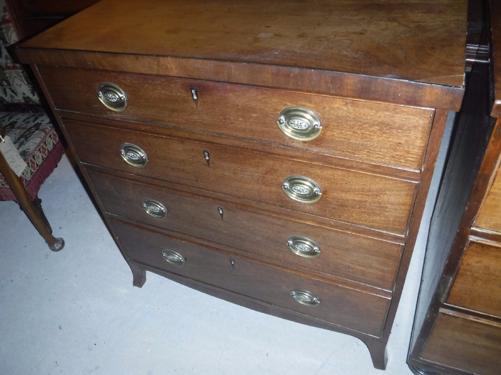 Small early 19th century mahogany chest of 4l drawers View VI