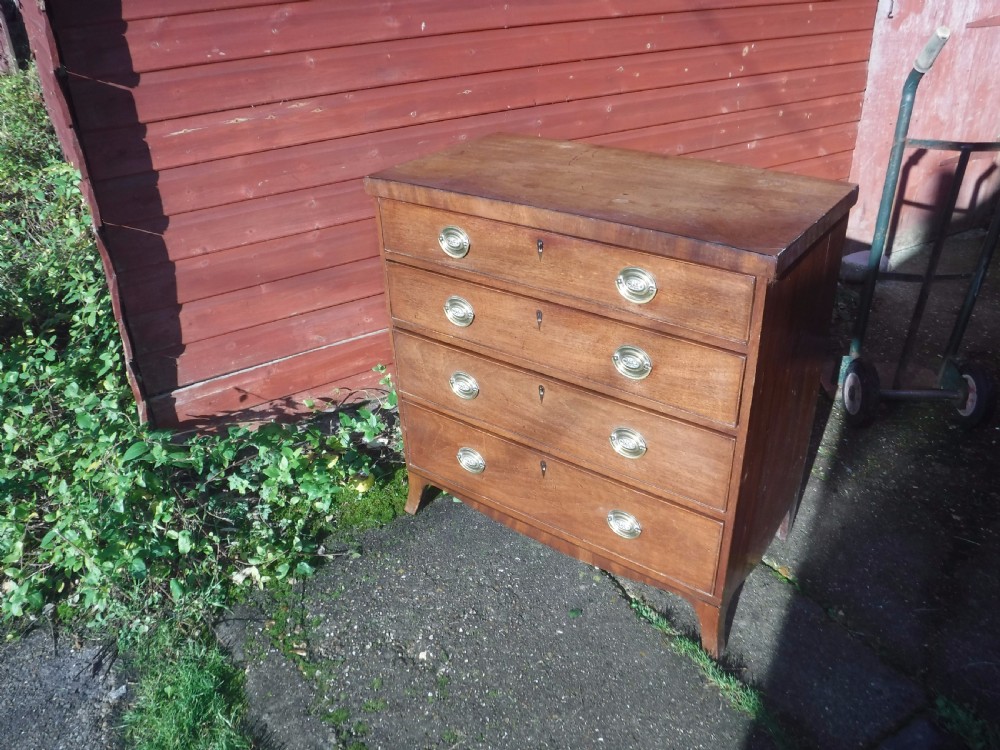 Small early 19th century mahogany chest of 4l drawers View VII