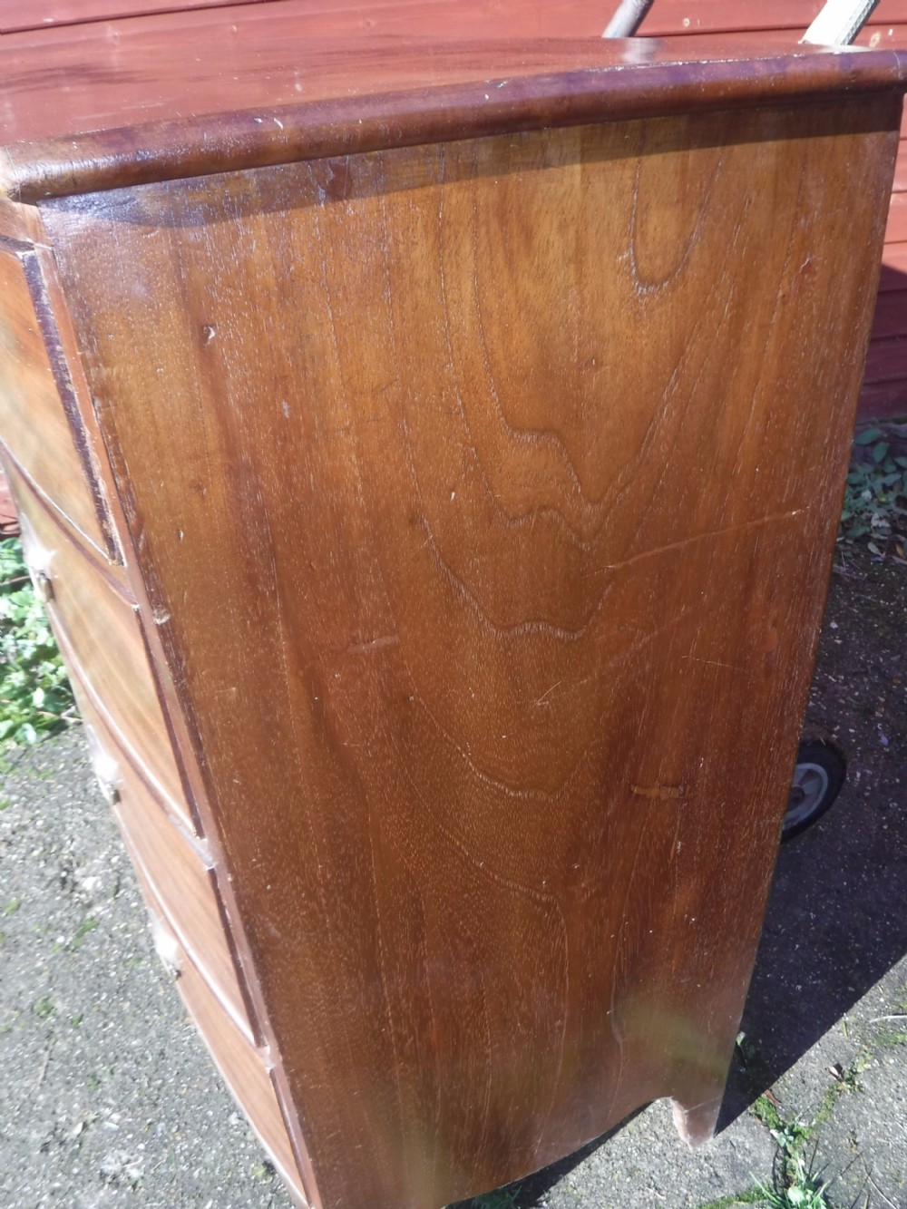 19th century mahogany bow front chest of drawers View IX