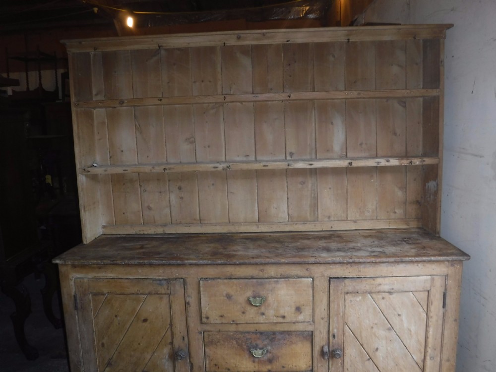 19th century 2 part pine kitchen dresser View V
